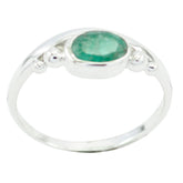 Hana Green Solitaire Ring with Gemstone Accent Indian Emerald Green