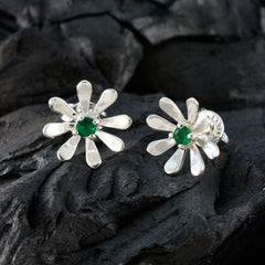 Antonia Green Solitaire Stud Earrings for Everyday Glam