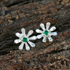 Antonia Green Solitaire Stud Earrings for Everyday Glam