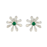Antonia Green Solitaire Stud Earrings for Everyday Glam Emerald CZ Green Stud