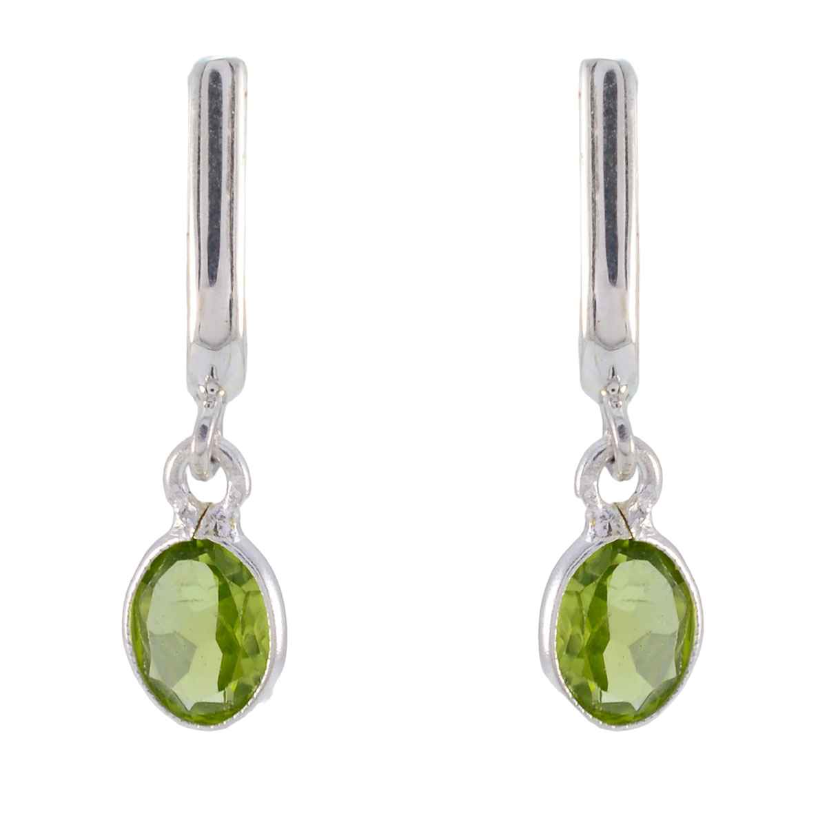Lea Green Solitaire Stud Earrings for Everyday Glam Peridot Green Stud
