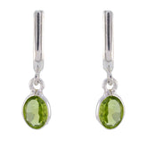 Lea Green Solitaire Stud Earrings for Everyday Glam Peridot Green Stud