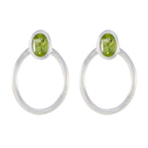 Skylar Green Solitaire Stud Earrings for Everyday Glam Peridot Green Stud