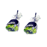 Greta Green Solitaire Stud Earrings for Everyday Glam Peridot Green Stud
