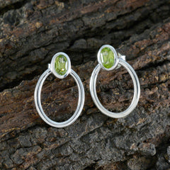 Skylar Green Solitaire Stud Earrings for Everyday Glam