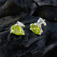 Dayana Green Solitaire Stud Earrings for Everyday Glam