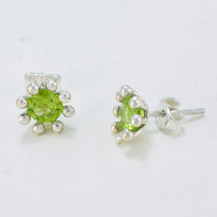 Ines Green Solitaire Stud Earrings for Everyday Glam
