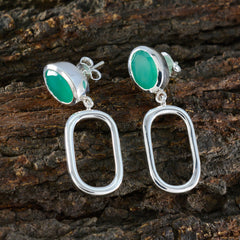 Julieta Green Solitaire Stud Earrings for Chic Style
