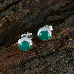 Clara Green Solitaire Stud Earrings for Everyday Glam