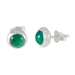 Clara Green Solitaire Stud Earrings for Everyday Glam
