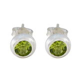 Eliza Green Solitaire Stud Earrings for Every Occasion Peridot Green Stud