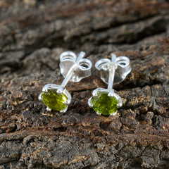 Aiko Green Solitaire Stud Earrings for Everyday Glam