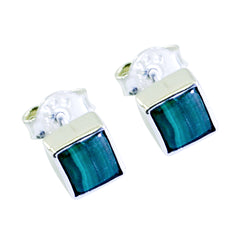 Ying Green Solitaire Stud Earrings for Everyday Glam
