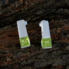 Lucy Green Solitaire Stud Earrings for Everyday Glam