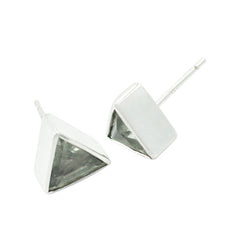 Joaquina Green Solitaire Stud Earrings for Everyday Glam