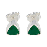 Constanza Green Solitaire Stud Earrings for Every Occasion Green Onyx Green Stud