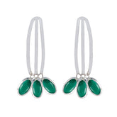 Pilar Green Statement Stud Earrings for Fashion Lovers Malachite Green Stud