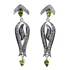 Angel Green Stud Earrings with Elegant Design