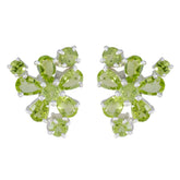 Hannah Green Stud Earrings for Everyday Glam Peridot Green Stud