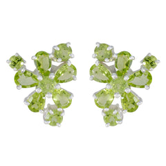 Hannah Green Stud Earrings for Everyday Glam Peridot Green Stud