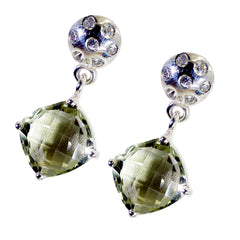 Rina Green Stud Earrings India - Elegant Gemstone Jewelry