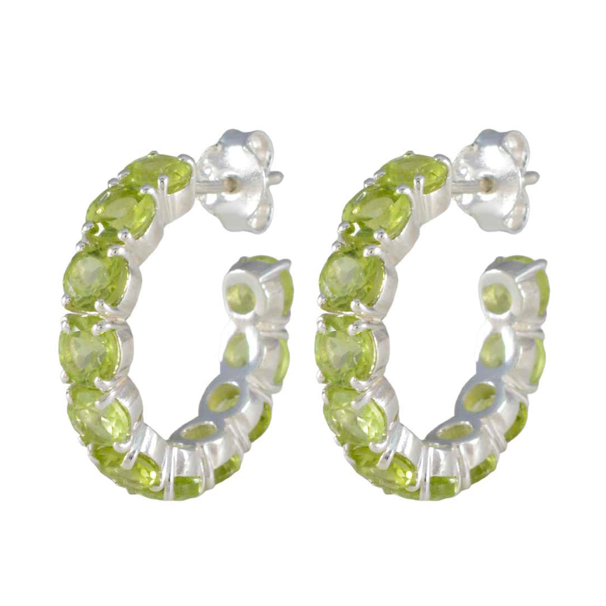 Isla Green Stud Earrings for Everyday Glam Peridot Green Stud