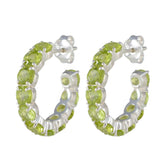 Isla Green Stud Earrings for Everyday Glam Peridot Green Stud