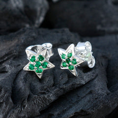 Paula Green Stud Earrings with Star Design