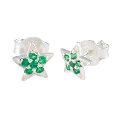 Paula Green Stud Earrings with Star Design