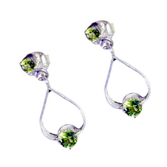Katharina Green Stud Earrings in Silver Design