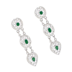Florencia Green Stud Earrings Trendy for Everyday Chic