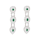 Florencia Green Stud Earrings Trendy for Everyday Chic Green Onyx Green Stud