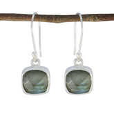 Rina Grey Dangle Earrings with Gemstone Elegance Labradorite Gray Dangle
