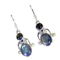 Tereza Grey Dangle Earrings with Silver Accents