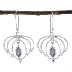 Soo-jin Grey Solitaire Dangle Earrings for Everyday Glam Labradorite Gray Dangle