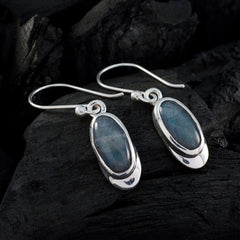 Hua Grey Solitaire Dangle Earrings in Silvera
