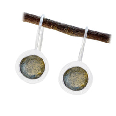 Bella Grey Solitaire Dangle Earrings for Everyday Elegance