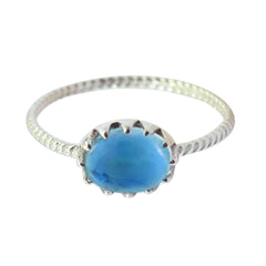Hye-jin Twist Turquoise Solitaire Ring Turquoise Blue