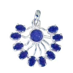 Hanna Blue wedding Statement Pendant Indian Blue Sapphire Blue Blue