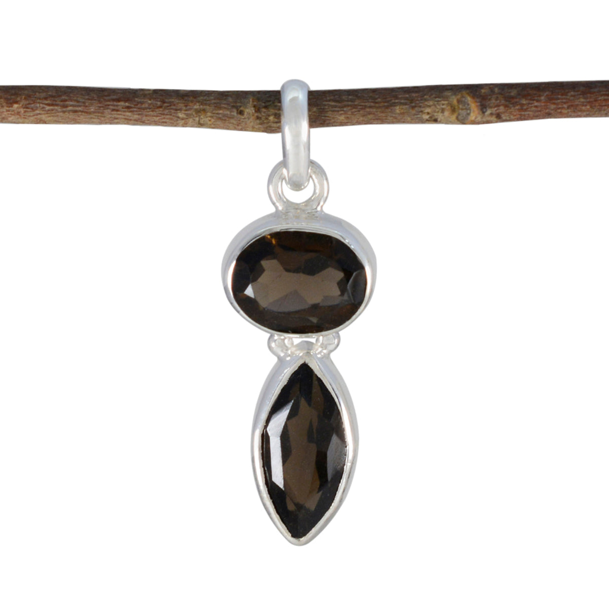Hanna Brown Love Whisper-thin Pendant Smoky Quartz Brown Brown