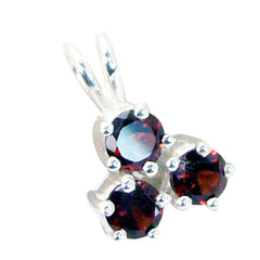 Hanna Red Gemstone Jewelry Triple Stone Pendant