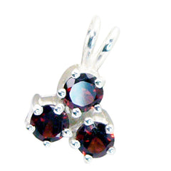 Hanna Red Gemstone Jewelry Triple Stone Pendant