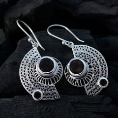 Hannah Brown Earrings with Elegant Gemstone Design