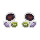 Hannah Multicolor Stud Earrings for Everyday Glam Multi multicolor Stud