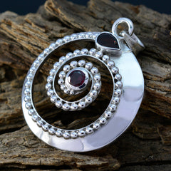 Hannah Red Pendant Necklace - Stylish Silver Jewelry