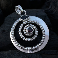 Hannah Red Pendant Necklace - Stylish Silver Jewelry