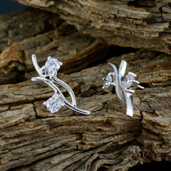 Hannah White Stud Earrings for Effortless Elegance