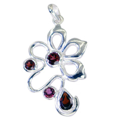 Harper Red Pendant – Stylish Floral Gemstone Jewelry