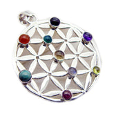 Harper Retro Statement Pendant with Colorful Gemstones Multi Stone multicolor Multicolor