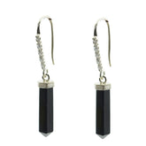 Haruka Black Dangle Earrings for Everyday Elegance Black Onyx Black Dangle
